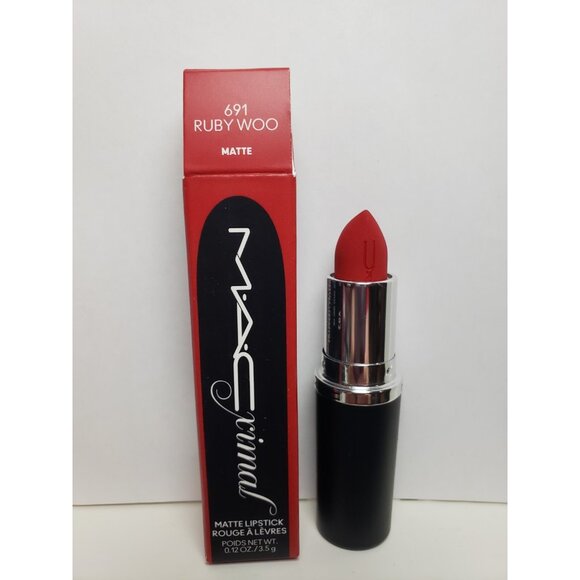 Mac Cosmetics M·A·CXIMAL Matte Lipstick 691 RUBY WOO  0.12 Oz - Picture 6 of 6